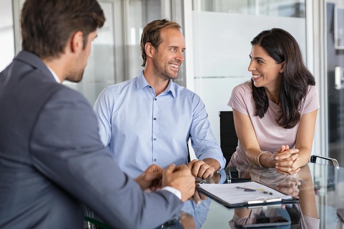 An advisor discussing healthcare-planning options with clients